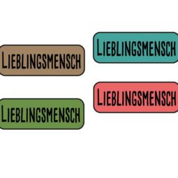 DTF Bügelbilder L33 - Label "Lieblingsmensch" (ca. 5,5 x 9,5cm)