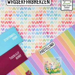 Biojersey - Tigerlilly - Wasserfarbherzen – Bild 5