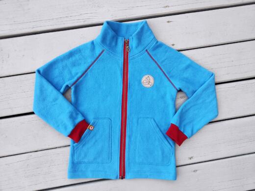 Bio Baumwollfleece - Tigerlilly - lichtblau
