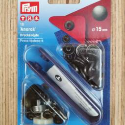 10 Prym Druckknöpfe Anorak (Ø 15mm) - alteisen (390 310)