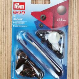 10 Prym Druckknöpfe Anorak (Ø 15mm) - altkupfer (390 309)