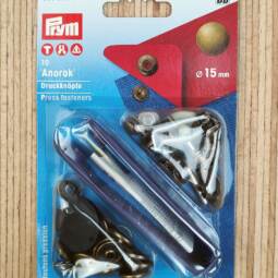 10 Prym Druckknöpfe Anorak (Ø 15mm) - altmessing (390 299)