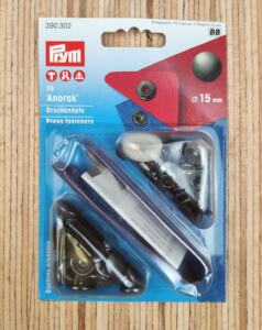 10 Prym Druckknöpfe Anorak (Ø 15mm) inkl. Werkzeug - brüniert (390 302)