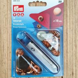 10 Prym Druckknöpfe Anorak (Ø 15mm) - kupfer (390 312)