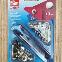 10 Prym Druckknöpfe Anorak (Ø 15mm) inkl. Werkzeug - silber (390 301)