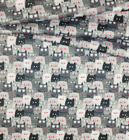 PUL Stoff bedruckt - Cute Cats