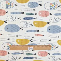 Biojersey - Tigerlilly - große Fische weiß – Bild 2