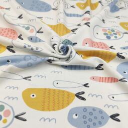 Biojersey - Tigerlilly - große Fische weiß – Bild 3