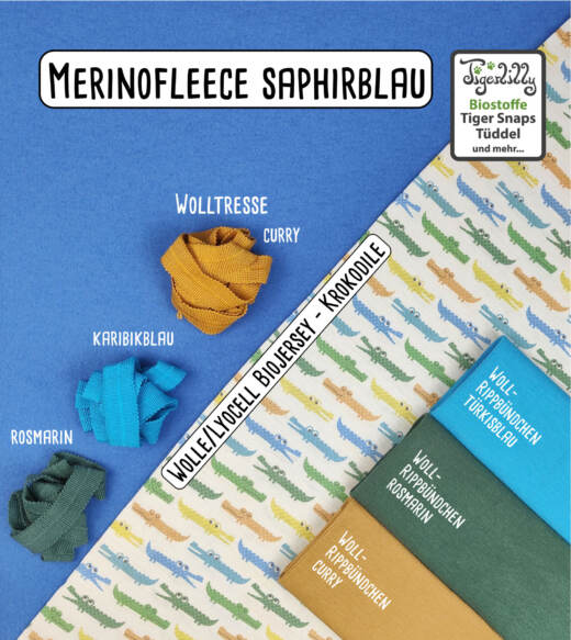 Bio Merinofleece - saphirblau