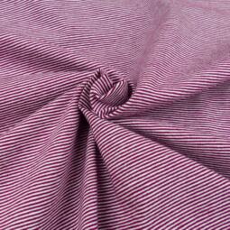 Biojersey - Tigerlilly - Miniminiminiringel berry/weiß