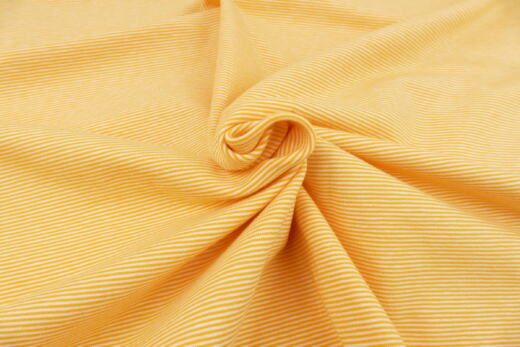 Biojersey - Tigerlilly - Miniminiminiringel orange/weiß