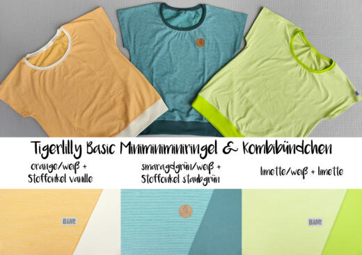 Biojersey - Tigerlilly Basic - Miniminiminiringel smaragdgrün/weiß