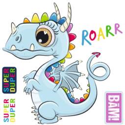 DTF Bügelbild M5 - Tigerlilly EP - Drache ROAR farbenfroh (ca. 18,5 x 19,5cm)