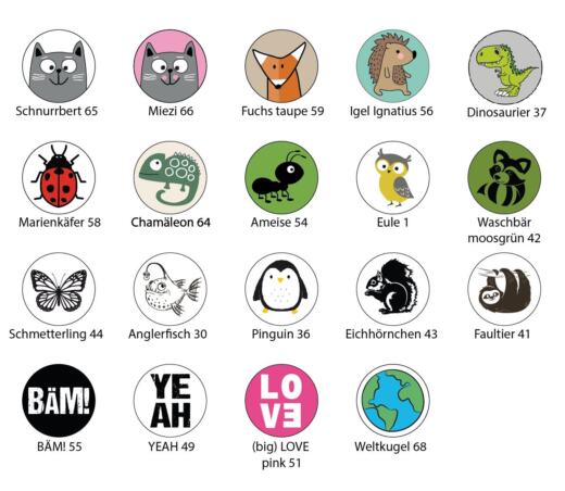 20 Motivkappen Tiger Snaps (2 Motive)