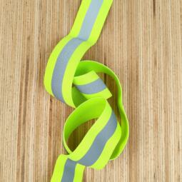 Neongummiband mit Reflektorstreifen 38mm – Bild 2