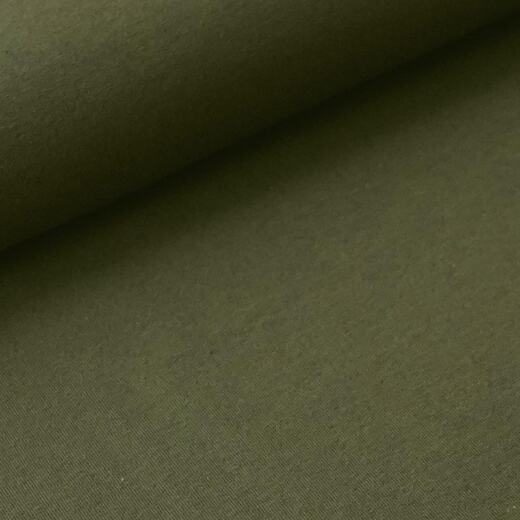 Biojersey uni - Stoffonkel - khaki
