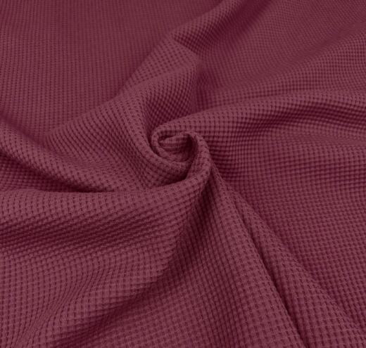 Bio Waffeljersey - Emma - aubergine 056