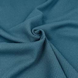 Bio Waffeljersey - Emma - jeansblau 018