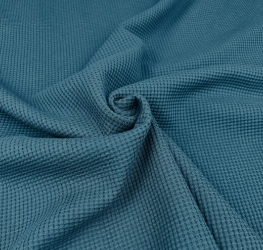 Bio Waffeljersey Emma - jeansblau 018