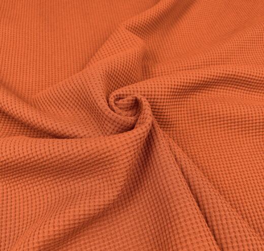 Bio Waffeljersey - Emma - rostrot 025