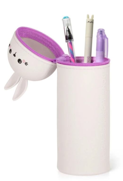 Legami 2-in-1-Federmäppchen aus Silikon - Kawaii - Bunny (Hase)