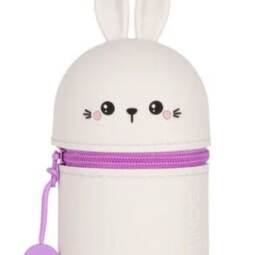 Legami 2-in-1-Federmäppchen aus Silikon - Kawaii - Bunny (Hase)