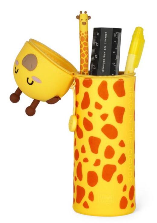 Legami 2-in-1-Federmäppchen aus Silikon - Kawaii - Giraffe