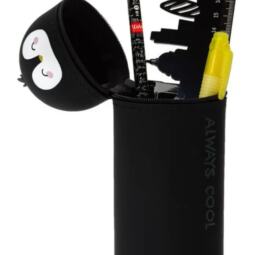 Legami 2-in-1-Federmäppchen aus Silikon - Kawaii - Pinguin – Bild 3