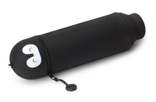 Legami 2-in-1-Federmäppchen aus Silikon - Kawaii - Pinguin