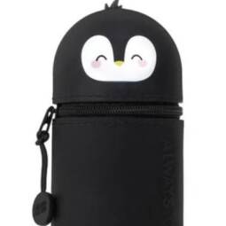 Legami 2-in-1-Federmäppchen aus Silikon - Kawaii - Pinguin