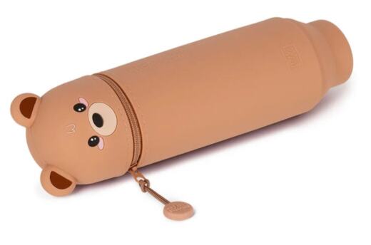 Legami 2-in-1-Federmäppchen aus Silikon - Kawaii - Teddy Bear