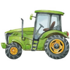 Bügelbilder D2 - Tigerlilly EP - Traktor - grün/gelb (ca. 14 x 10cm)