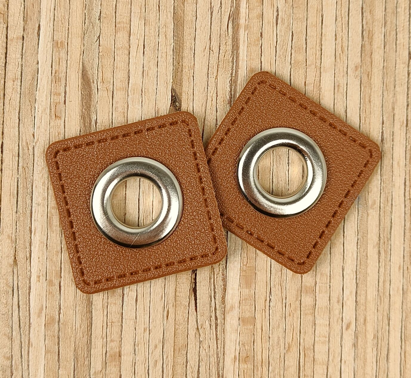 2Pack 10mm Ösen Patches – rostbraun