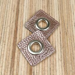 2 Kunstleder-Patches viereckig mit 10mm Ösen – Bild 14