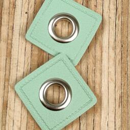 2 Kunstleder-Patches viereckig mit 8mm Ösen – Bild 10