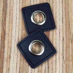 2 Kunstleder-Patches viereckig mit 8mm Ösen – Bild 11