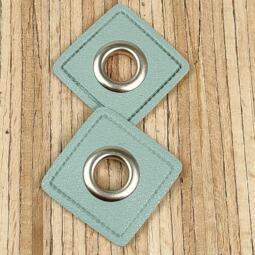 2 Kunstleder-Patches viereckig mit 8mm Ösen – Bild 12