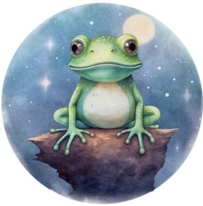 DTF Bügelbild N1 - Frosch (ca. 13,5 x 13,5cm)