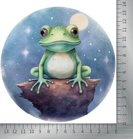 DTF Bügelbild N1 - Frosch (ca. 13,5 x 13,5cm)