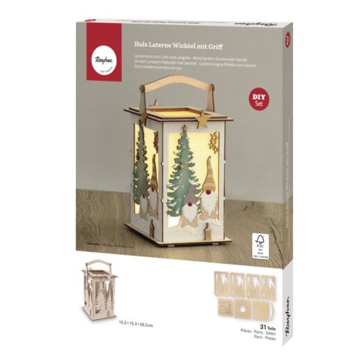 Holzbausatz Wichtel Laterne
