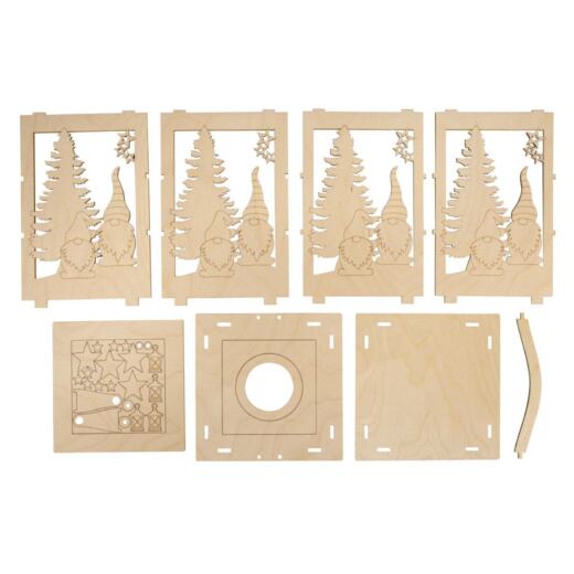 Holzbausatz Wichtel Laterne