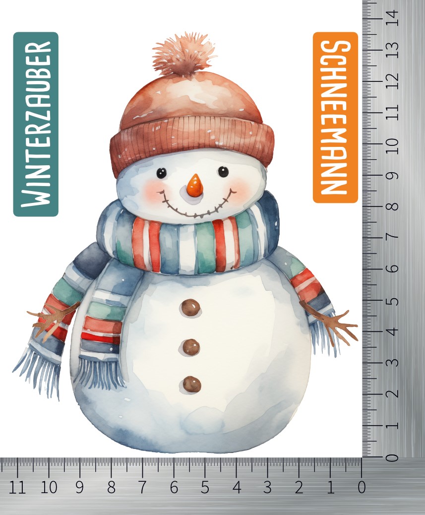 Schneemann Winterzauber Lineal