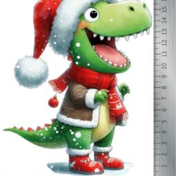 DTF Bügelbild M18 - Tigerlilly EP - Weihnachts-Rex (ca. 13,5 x 17,5cm) – Bild 2