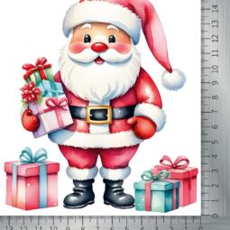 DTF Bügelbild H19 - Tigerlilly EP - Weihnachtsmann mit Geschenken (ca. 15,5 x 13,5cm) – Bild 2