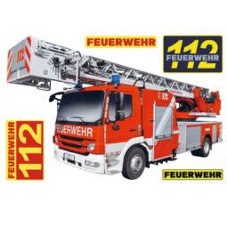 DTF Bügelbild J24 - Tigerlilly EP - Feuerwehrauto (ca. 12,5 x 18,5cm)