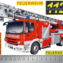 DTF Bügelbild J24 - Feuerwehrauto (ca. 12,5 x 18,5cm) – Bild 2