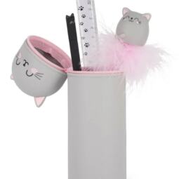 Legami 2-in-1-Federmäppchen aus Silikon - Kawaii - Kitty – Bild 2