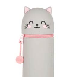 Legami 2-in-1-Federmäppchen aus Silikon - Kawaii - Kitty