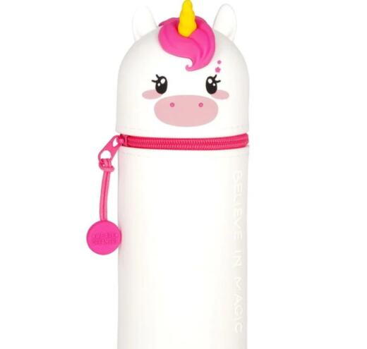 Legami 2-in-1-Federmäppchen aus Silikon - Kawaii - Einhorn (Unicorn)