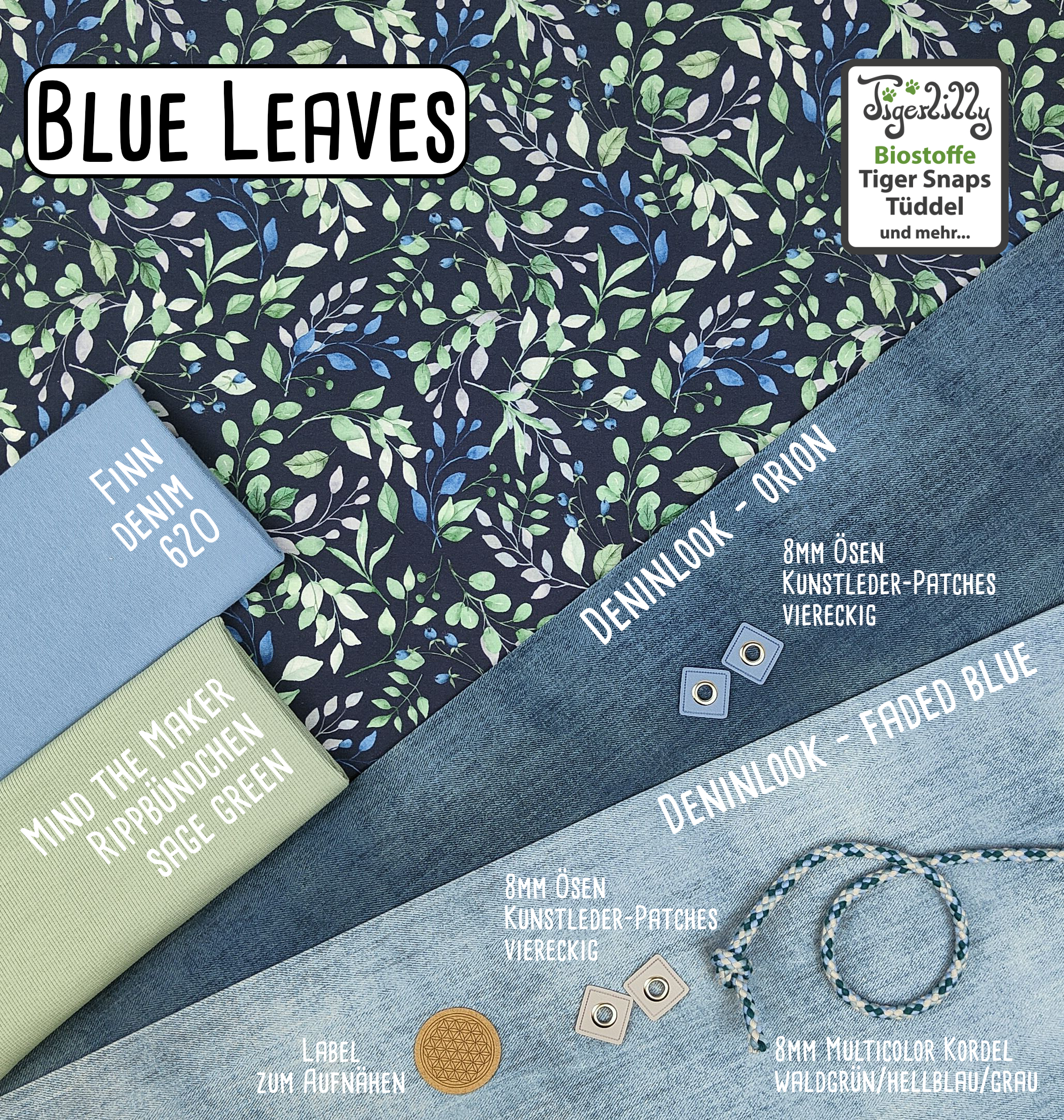 oplus_32 Blue leaves und Denimlook